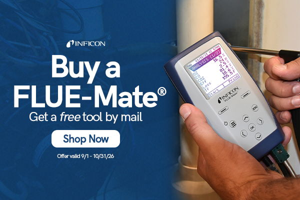 INFICON FLUE-Mate combustion analyzer promotion – buy a FLUE-Mate and get a free tool by mail