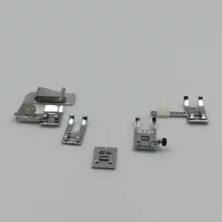 snap-on feet: wide hem foot, open toe foot, standard foot, adjustable guide foot