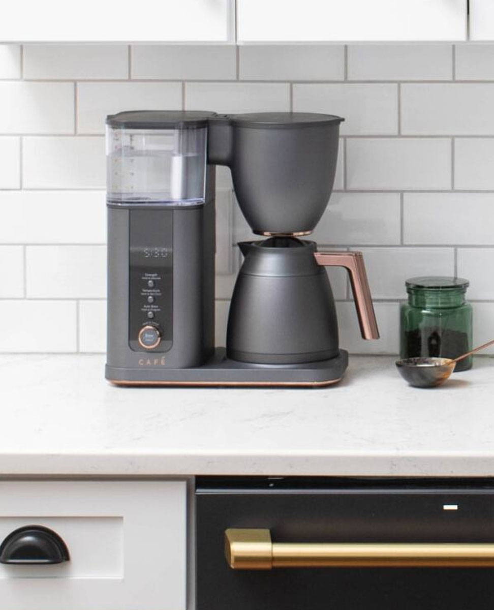 Matte Black Coffee Maker with Thermal Carafe