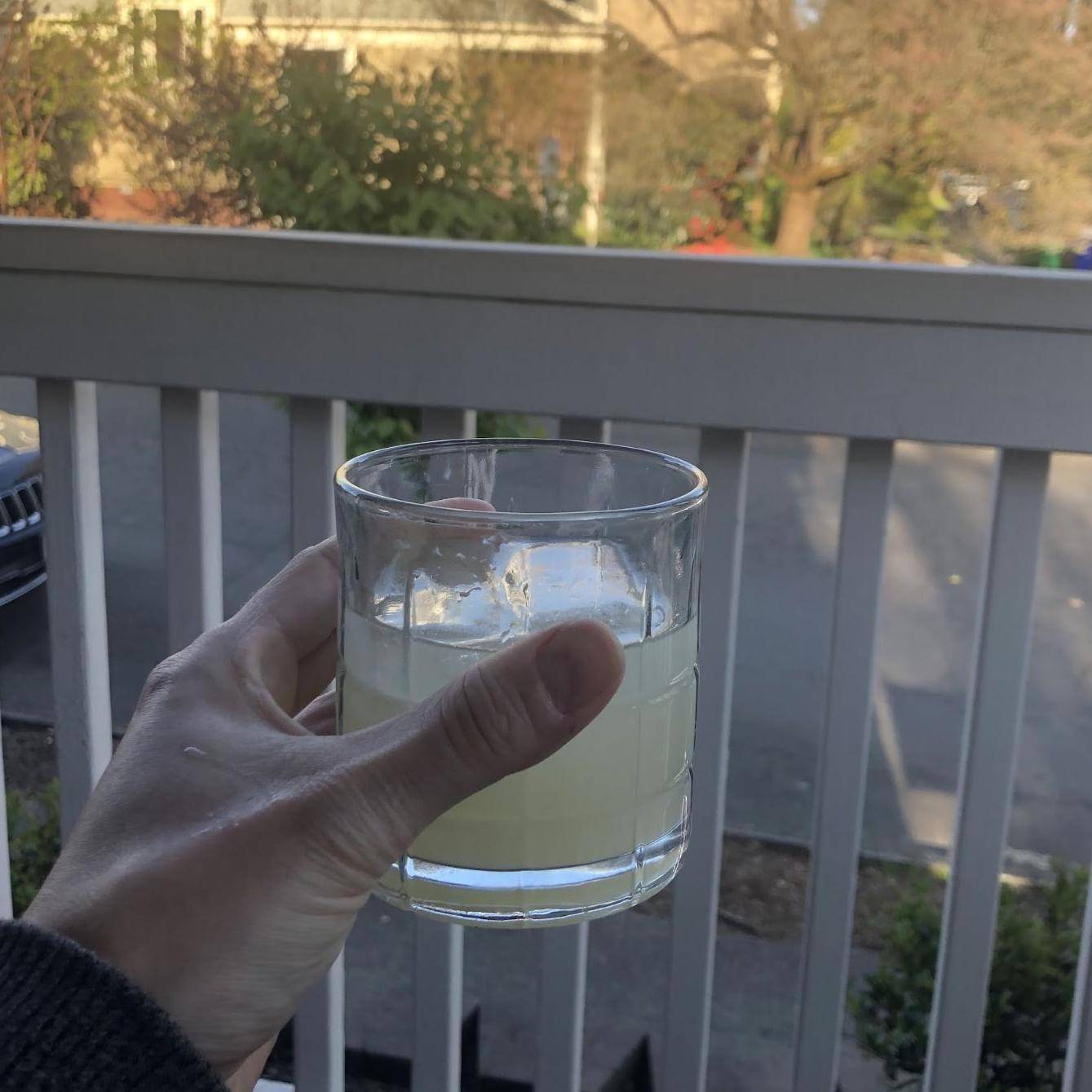 Margarita on the porch