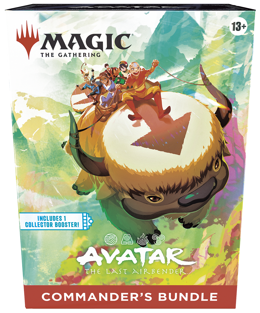 Magic: The Gathering Avatar Commander’s Bundle packaging featuring colorful artwork.