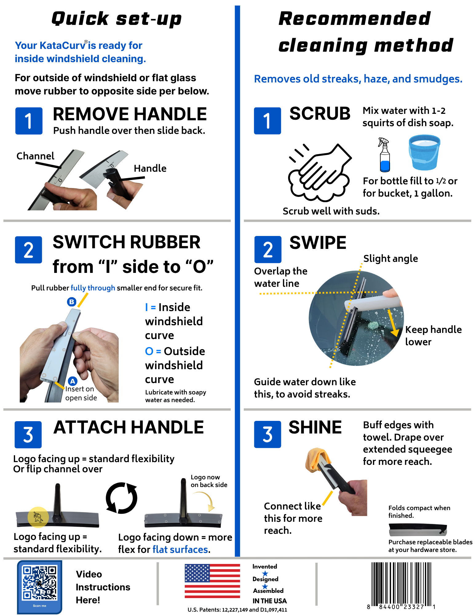 Picture showing KataCurv instructions and usage