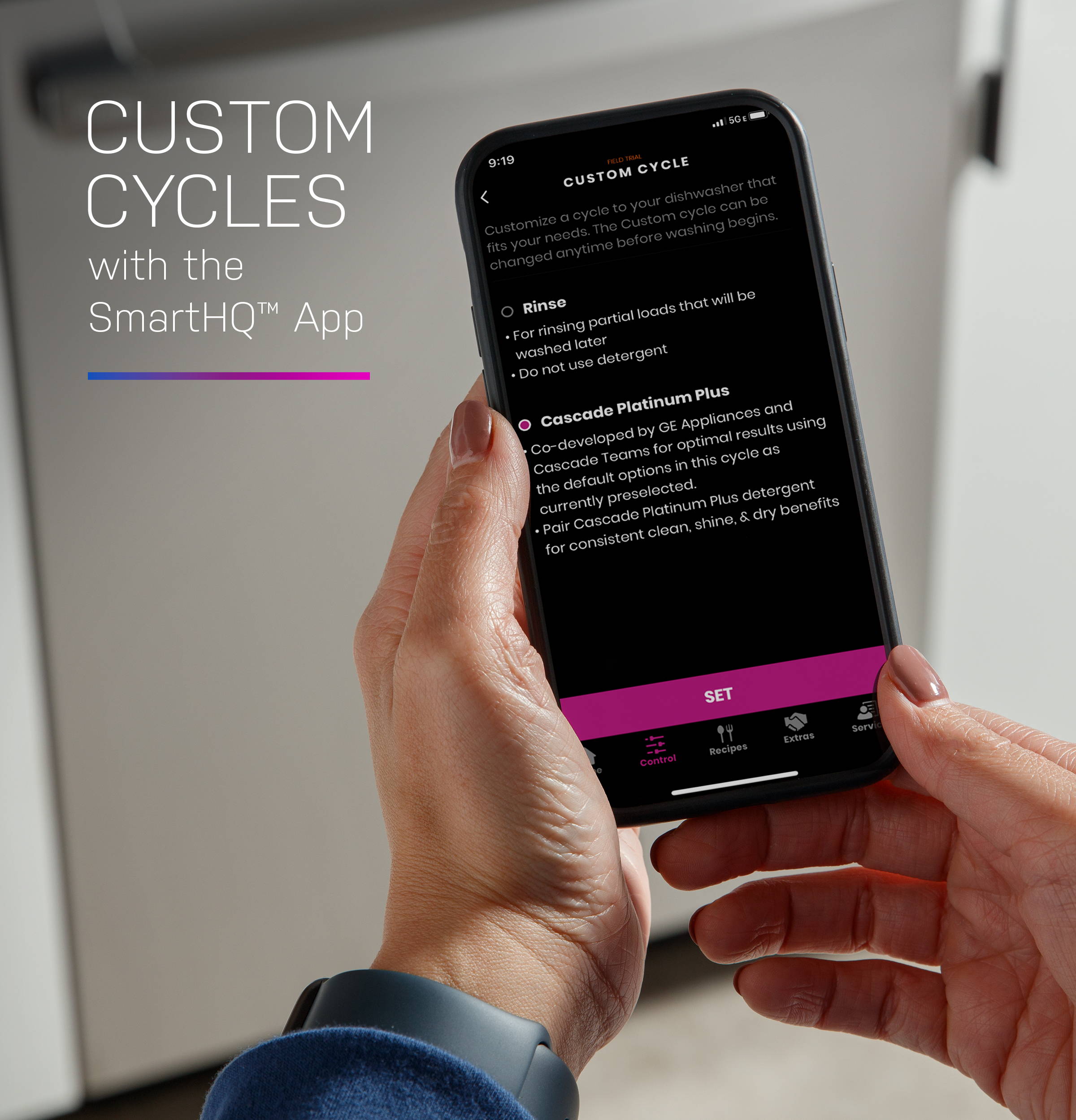 GE Profile Smart Dishwasher with SmartHQ App: Custom Cycles like the Cascade Platinum Plus cycle