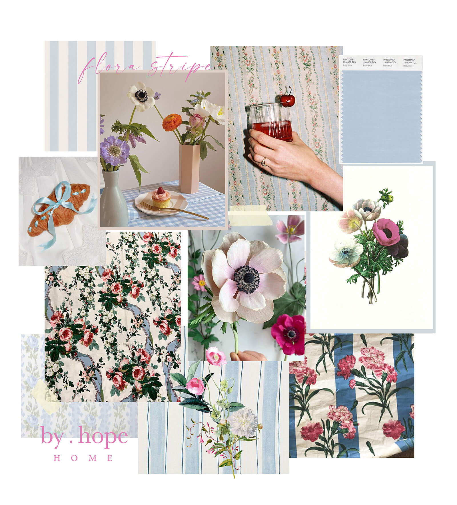 The Flora Stripe By Hope moodboard.