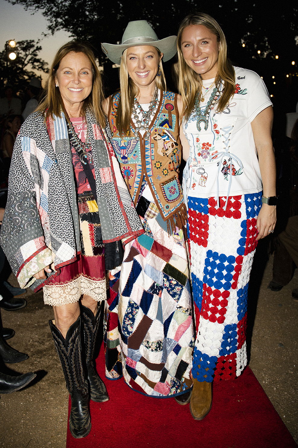 The stunning ladies of Shapeau mixing in their Cowboy Graffiti collection pieces at the Cowboy Couture Fashion Show.