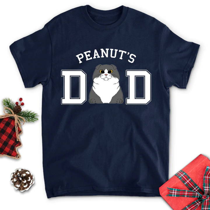 CAT DAD BASIC - PERSONALIZED CUSTOM UNISEX T-SHIRT