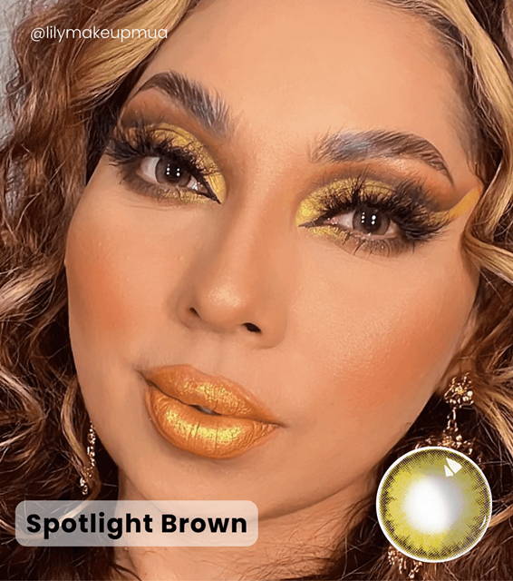 Big Iris model -  Spotlight Brown Contacts