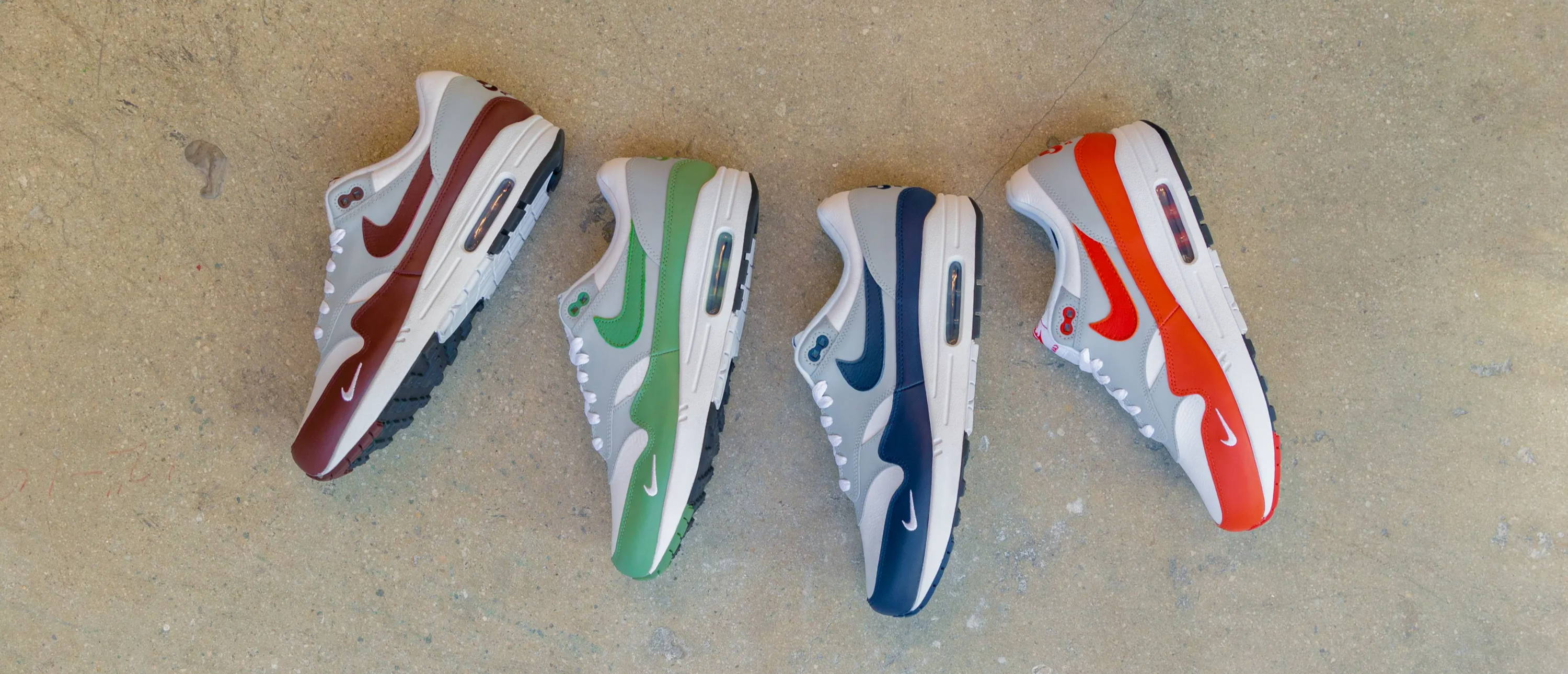 four colors of nike air max
