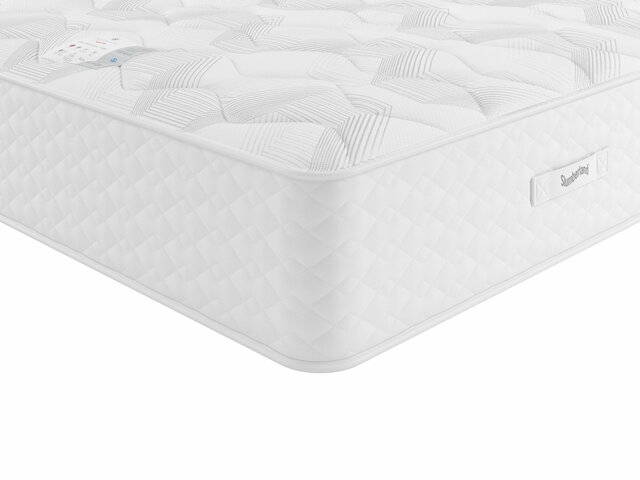 Corner view of a Slumberland Eco Solutions 1400 mattress
