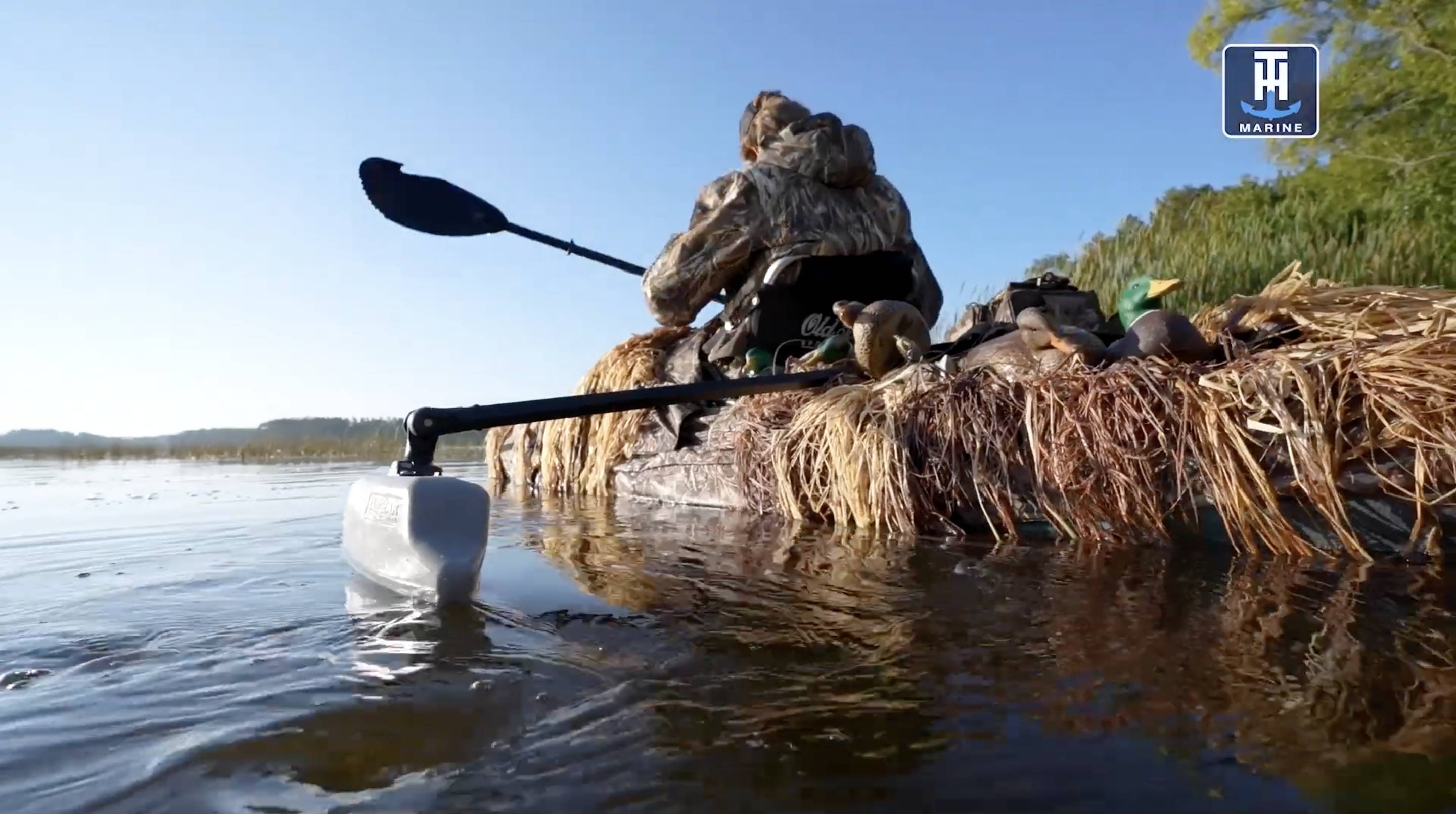 For a duck hunting kayak, removable hunting blinds are essential