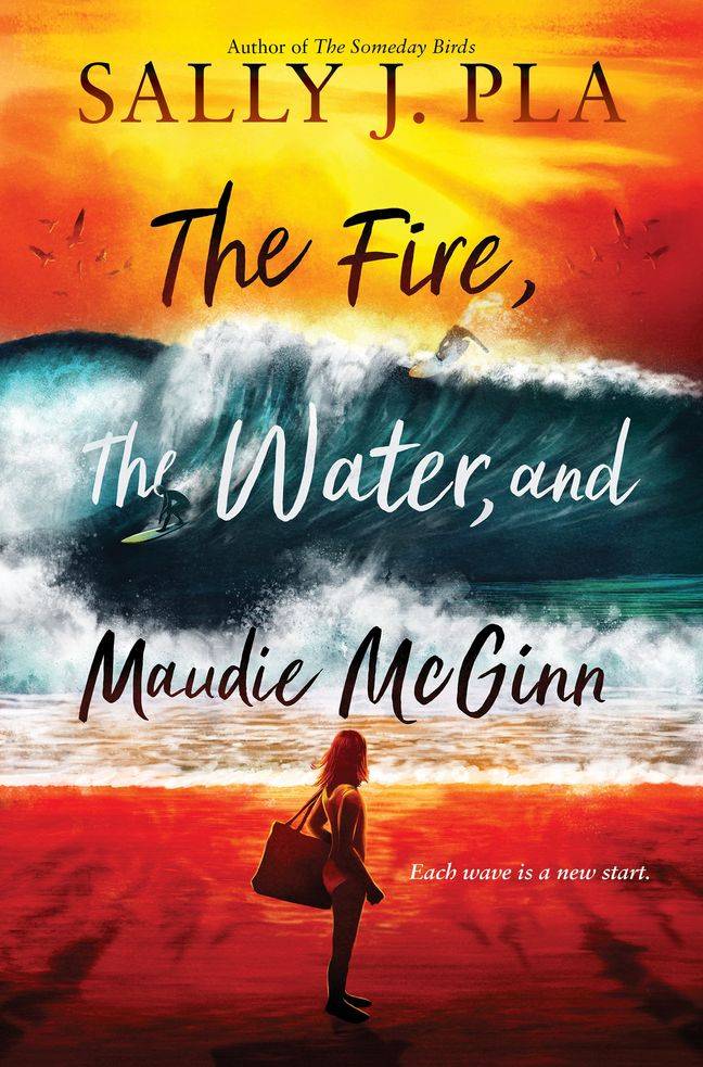 cover of the fire, the water, and maudie mcginn by sally j. pla