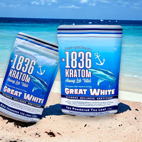 1836 Kratom Great White Kratom Powder 1oz & 4oz