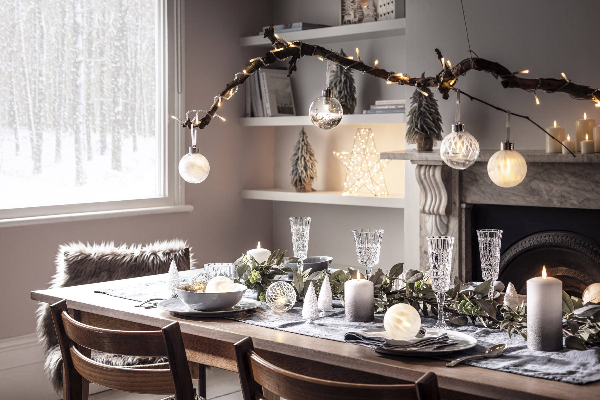 Chemin De Table De Noël En Sucre D'orge - 33 X 183 Cm, Lin Blanc, Lavable, Pour Décoration De Table Festive