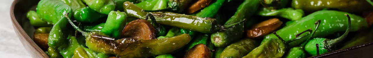 Charred Shishito Peppers and Spanish Chorizo