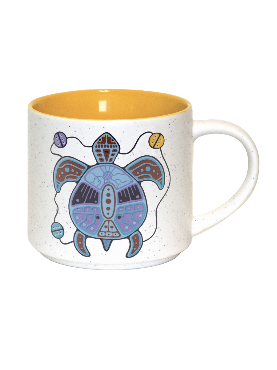 Turtle 16oz Ceramic Mug by Jason Adair, Ojibway