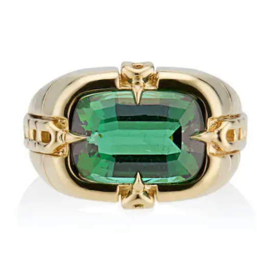 tourmaline gypsy ring front view