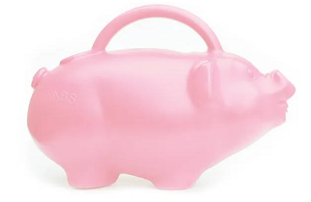 Pink pig watering can