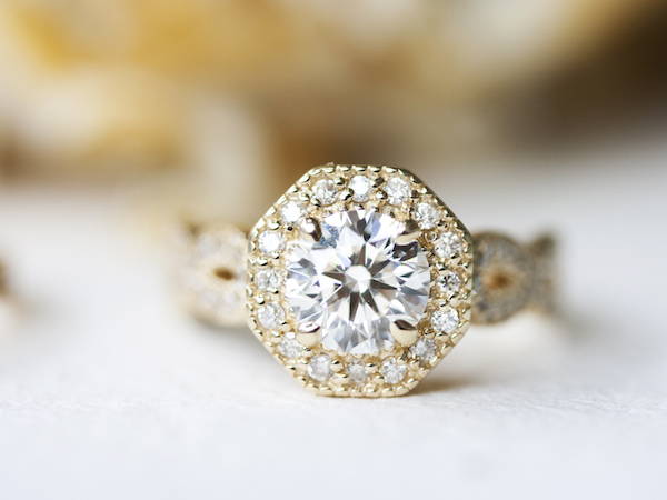 vintage inspired diamond ring