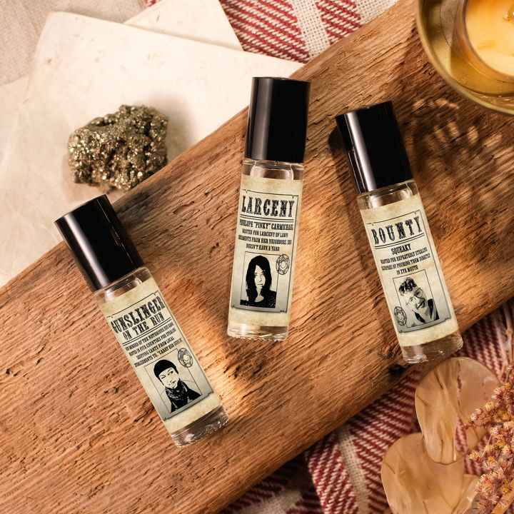 Awkward Bandits Collection artwork and perfume photography