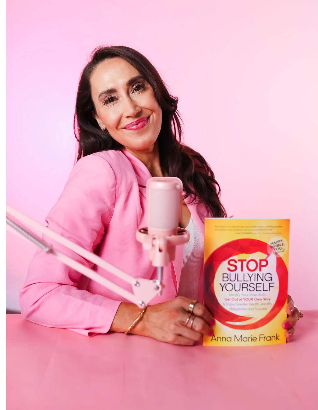 Dr. Anna Marie with Stop Bullying Yourself Book