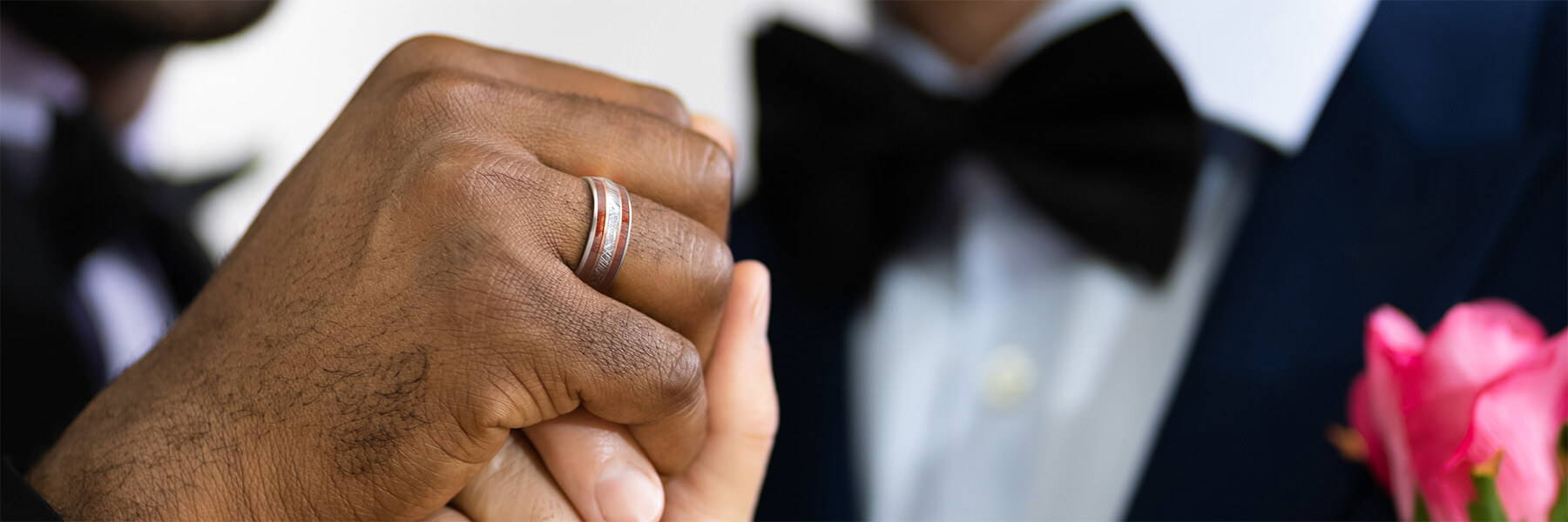Man's Wedding Band on Right Hand