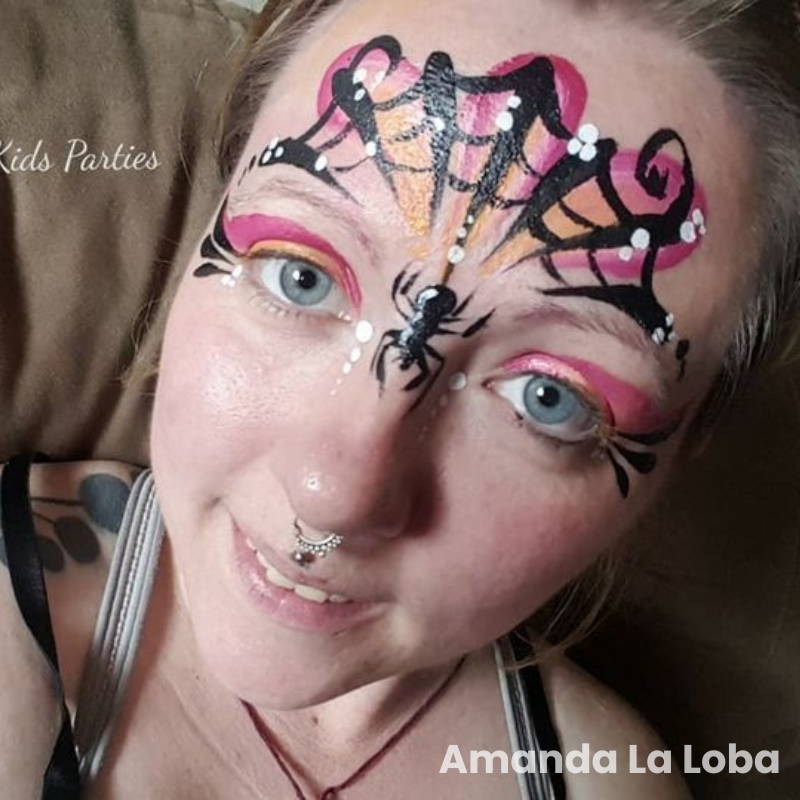 spider web face paint easy