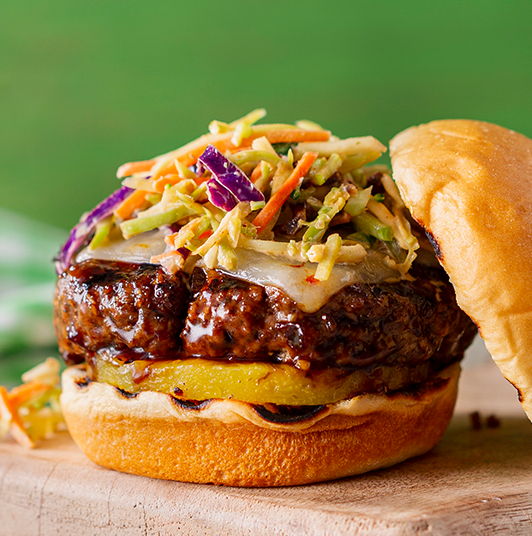 Hawaiian Bourbon Burgers recipe