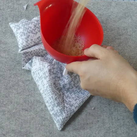 Fill the Tablet Stand with Rice or Beans