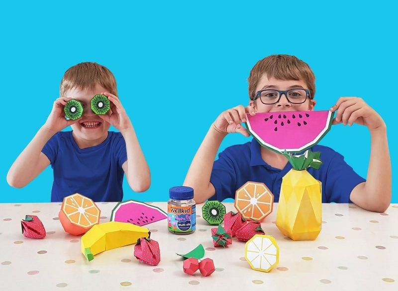 Children Playing With Fruit