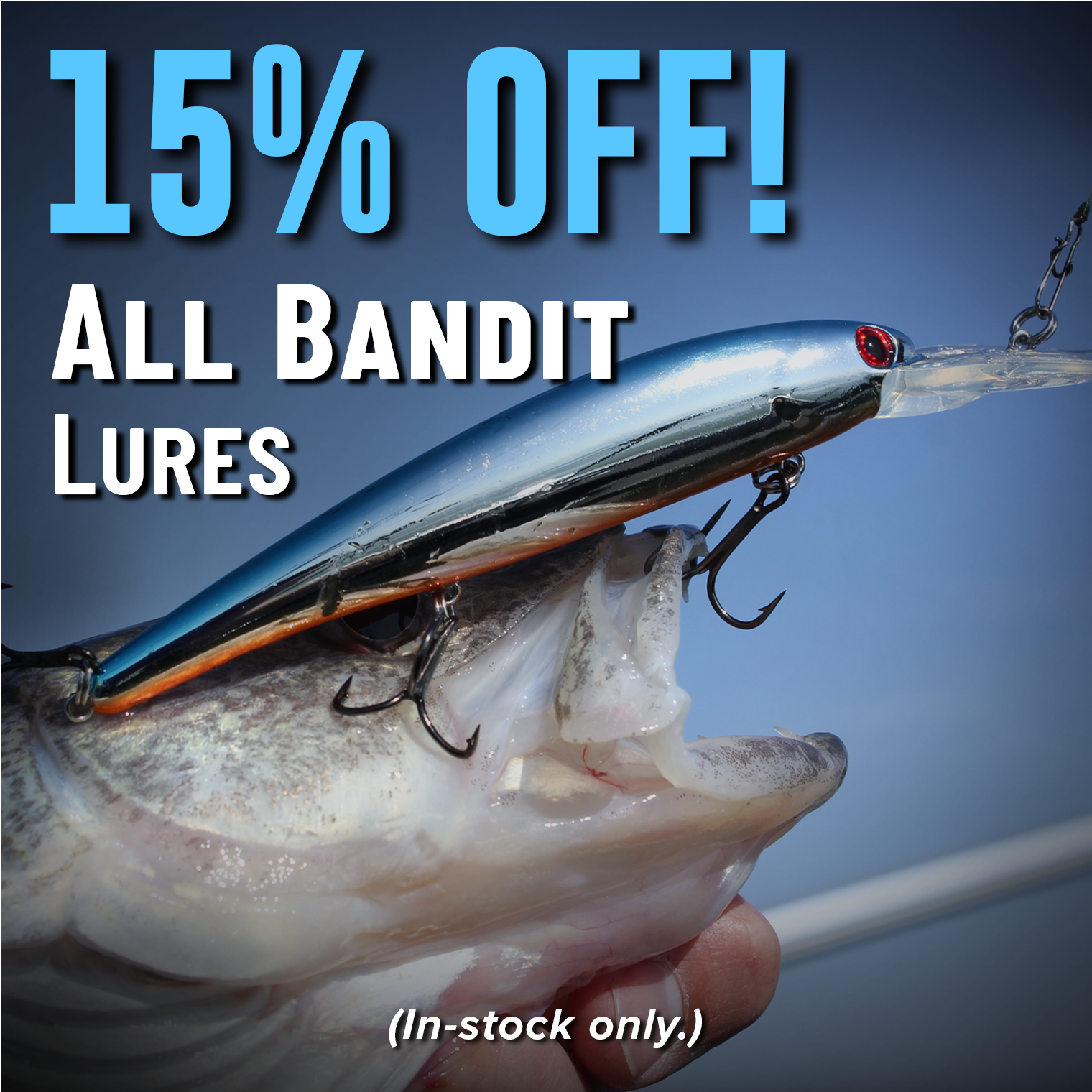 15% Off! All Bandit Lures (In-stock only.)