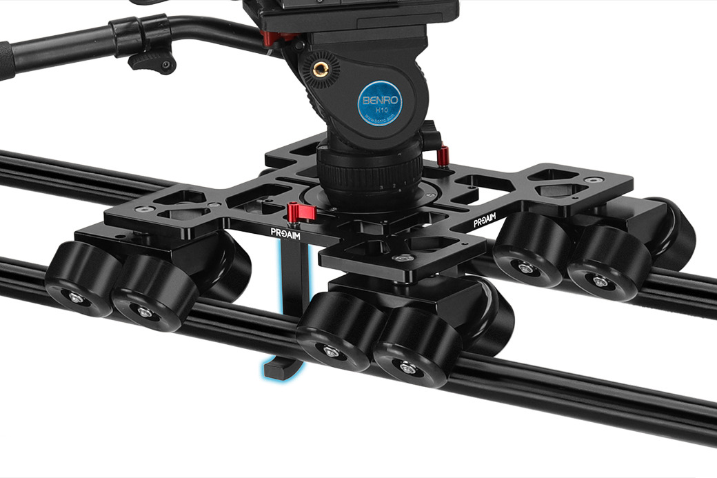 Proaim Breeza Pro Camera Dolly w Track | Mitchell, 75mm, 100mm Bowl Mount