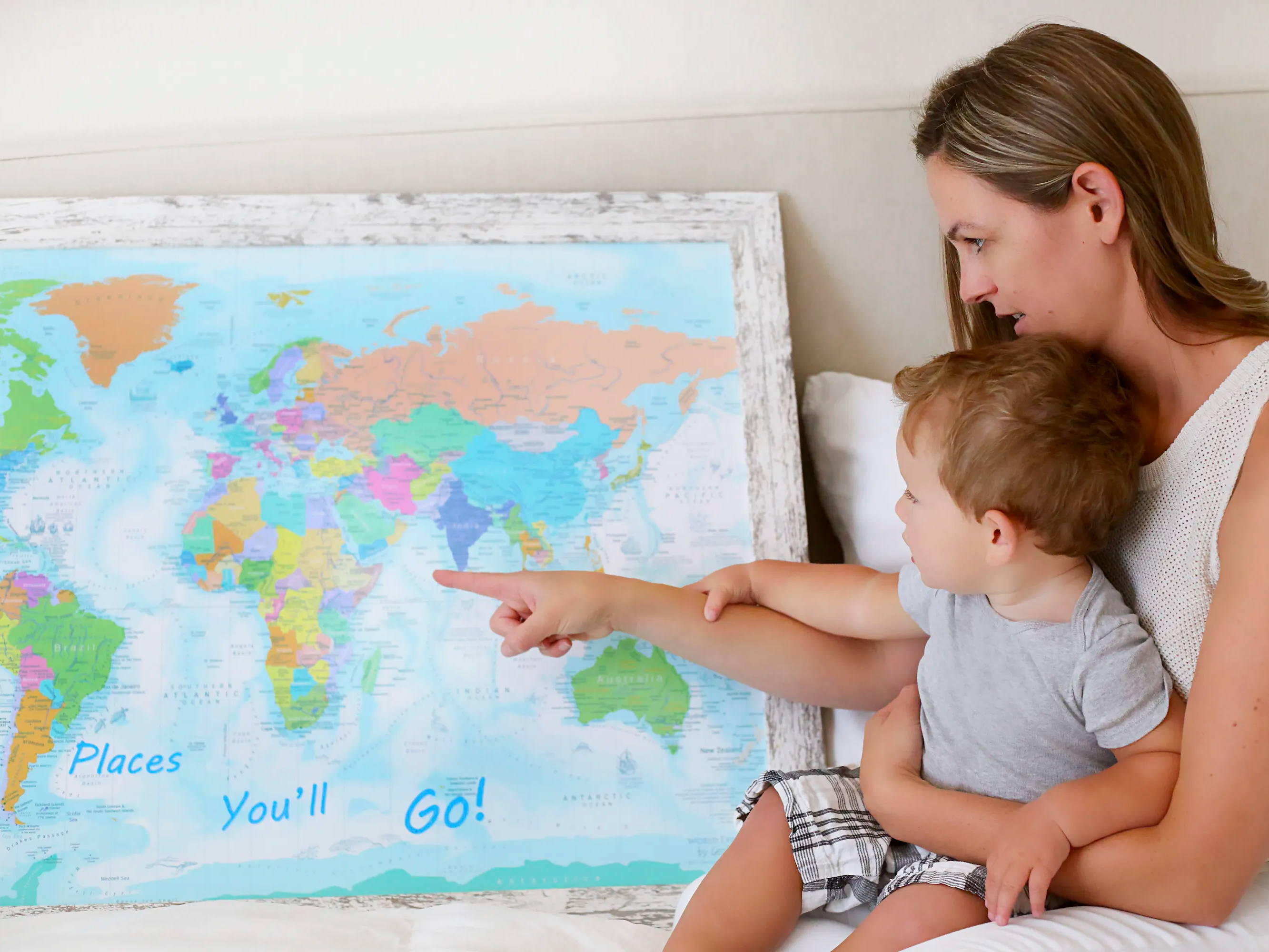 World map for kids room