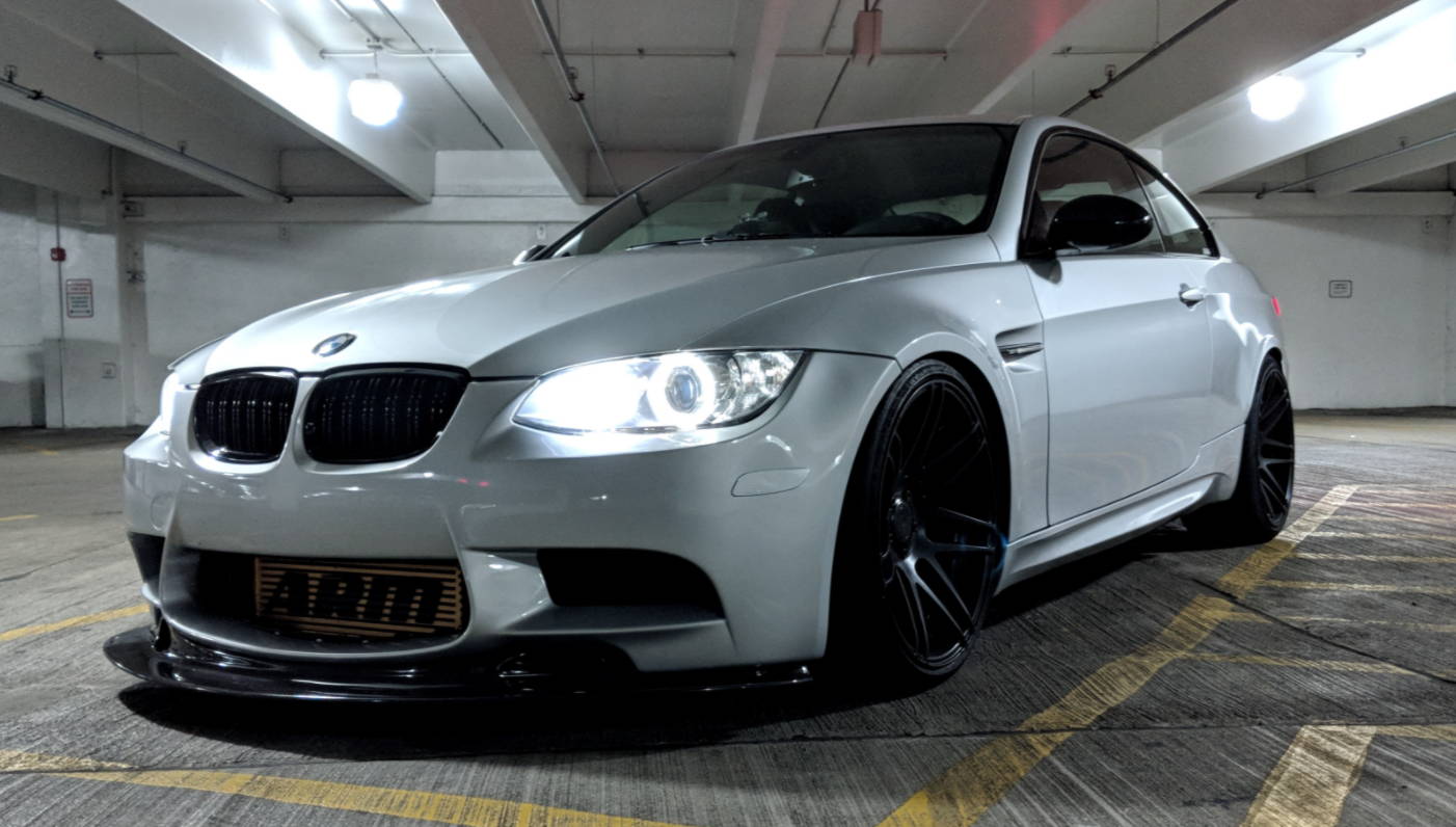 bmw e92 m3 with ARM motorsports intercooler