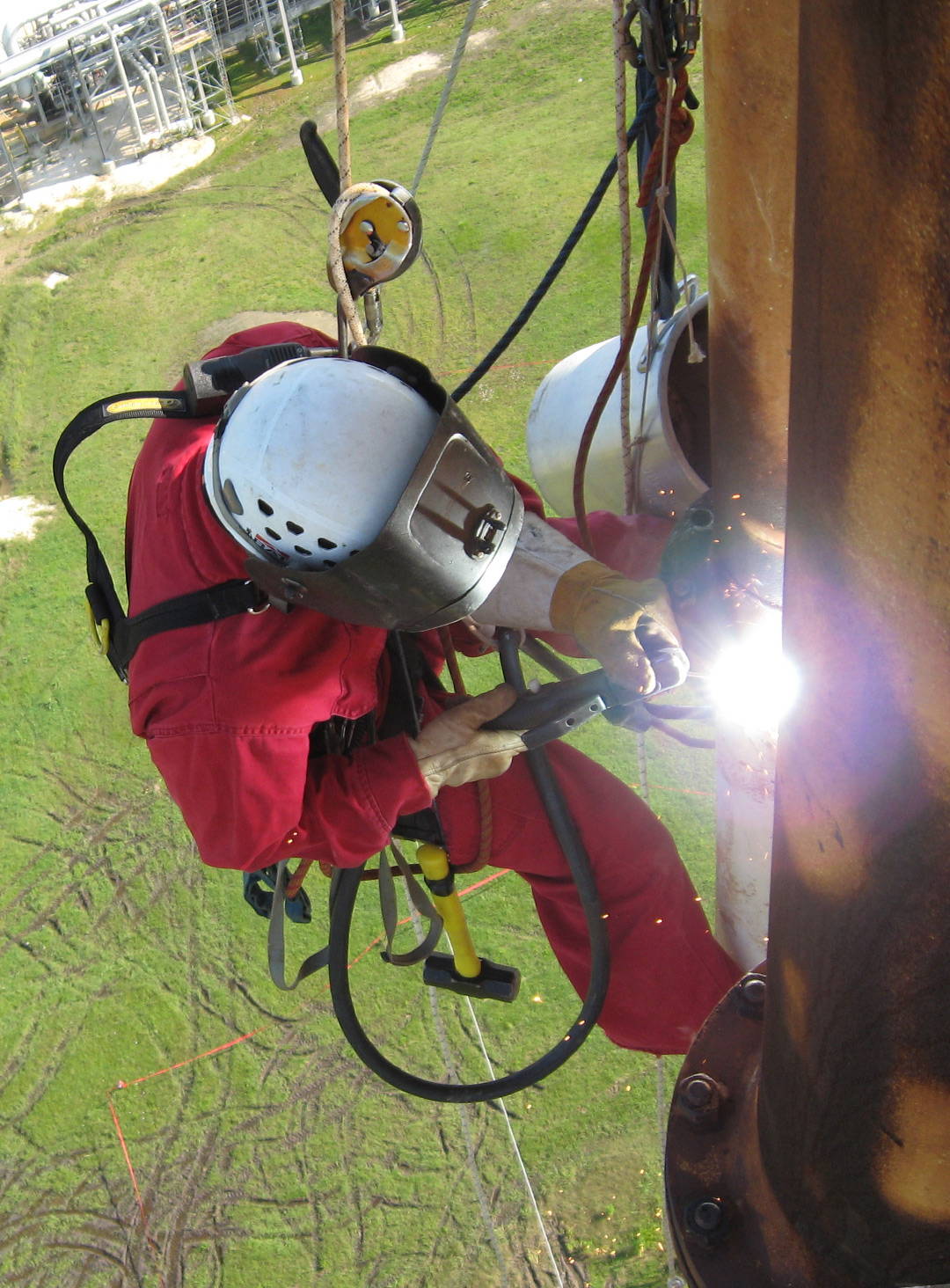 image of welding at height
