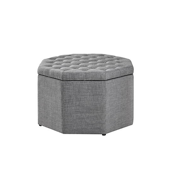 Silvia Octagon storage Ottoman