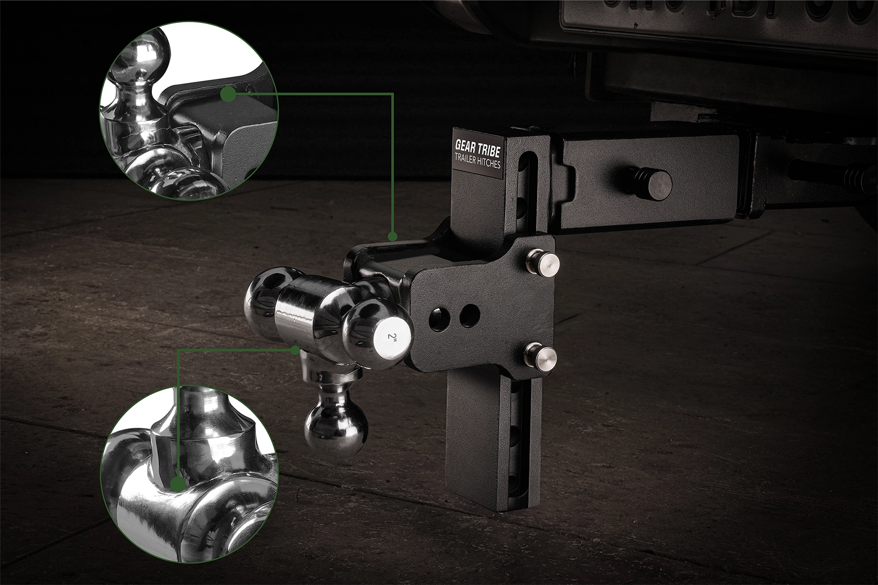 GearTribe Towmaster Trailer Hitch Ball Mount Fits 2