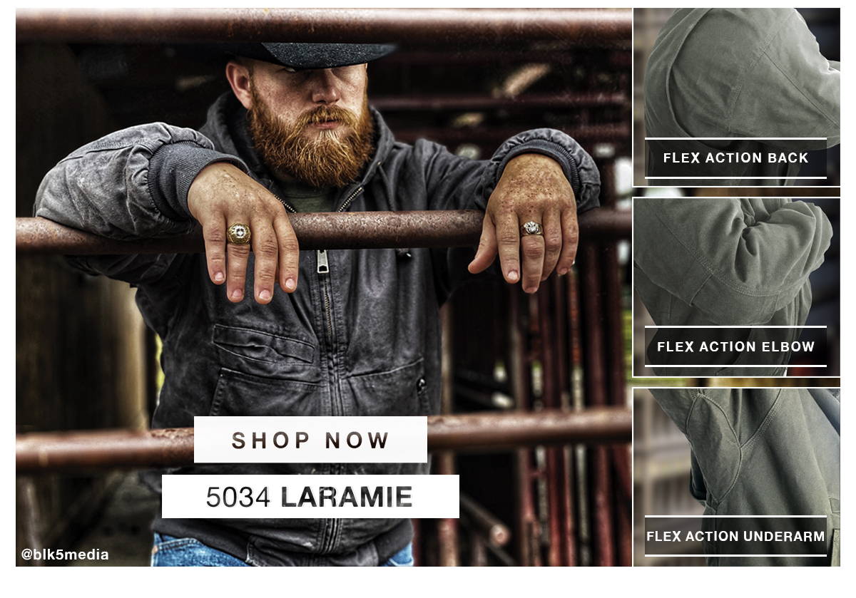Rancher wearing a DRI DUCK canvas work jacket