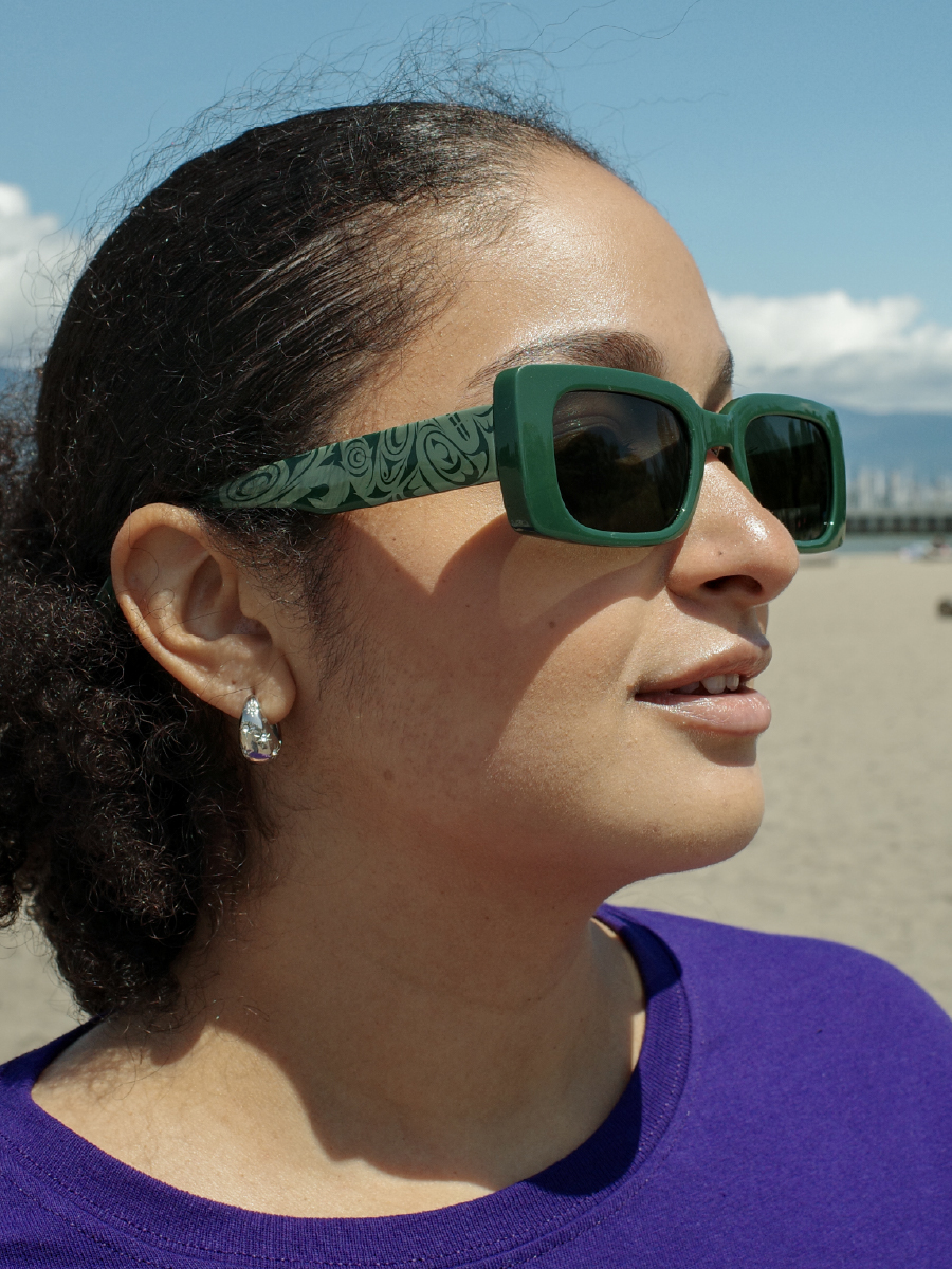 Urban Wolf Sunglasses Rectangular Frames by Maynard Johnny Jr.
