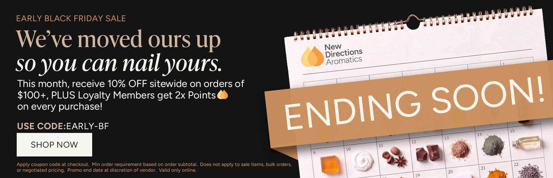 Promotional banner about a time-sensitive offer ending soon.