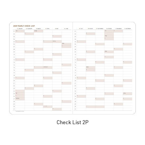Checklist - 2020 Ardium Monthly Planner