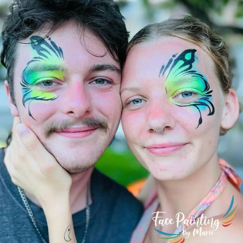 butterfly face paint mask girl and boy