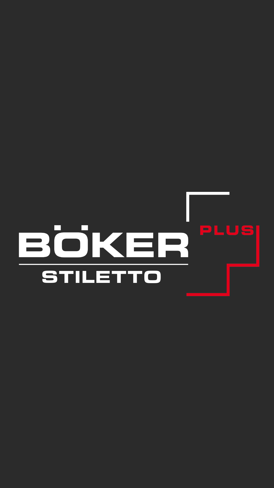 Böker Plus Stiletto logo on a dark background.