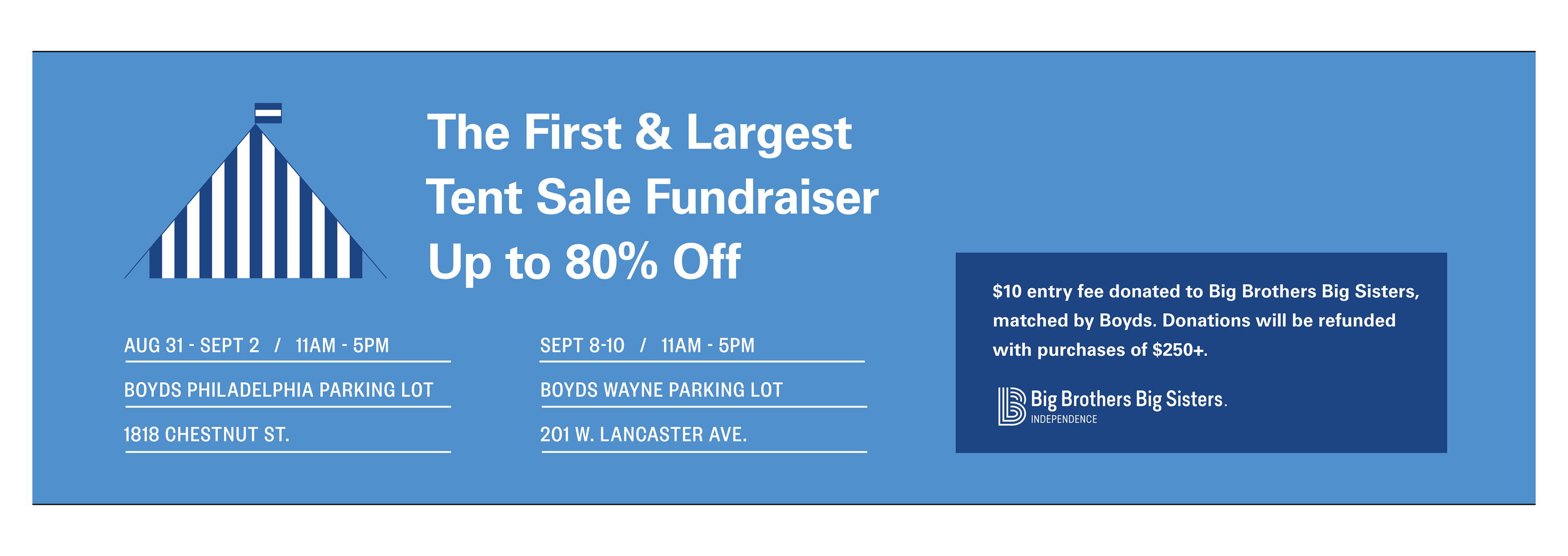 The First & Largest Tent Sale Fundraiser - up to 80% Off