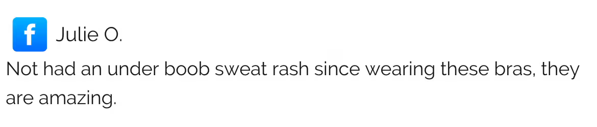 bra for under boob sweat rashes