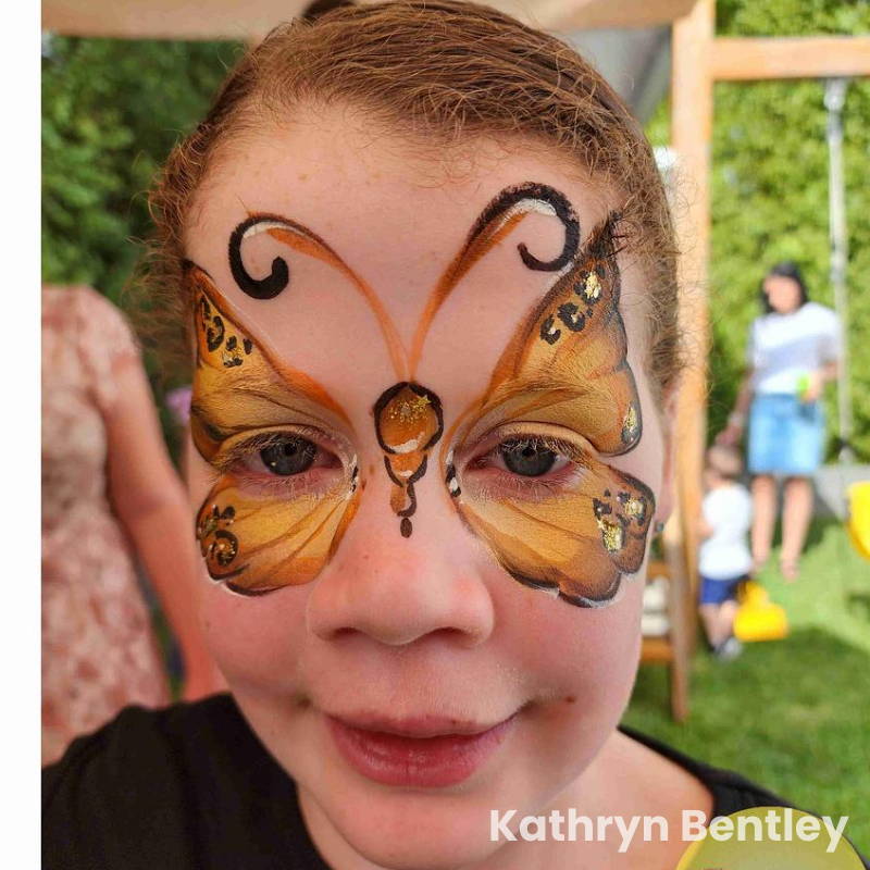 brown butterfly mask face paint easy