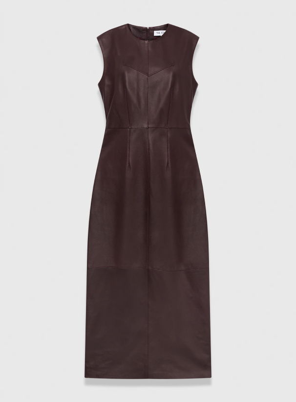 Vanta Leather Dress Plum