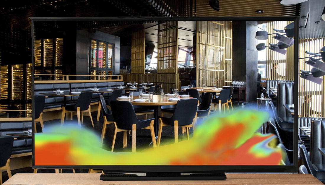restaurant security camera with Heat Maps