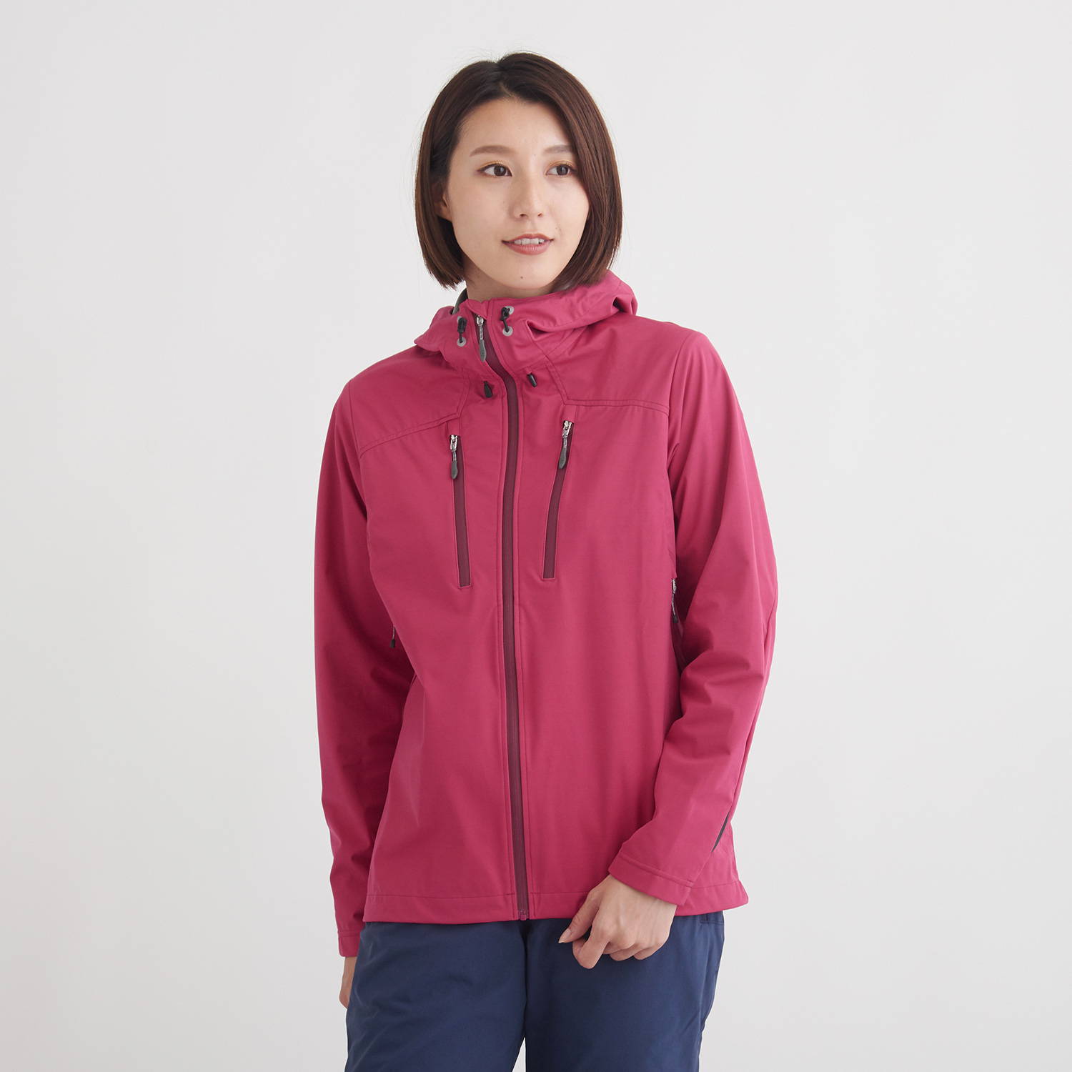 finetrack（ファイントラック）/フロウラップフーディ/ローズレッド/WOMENS