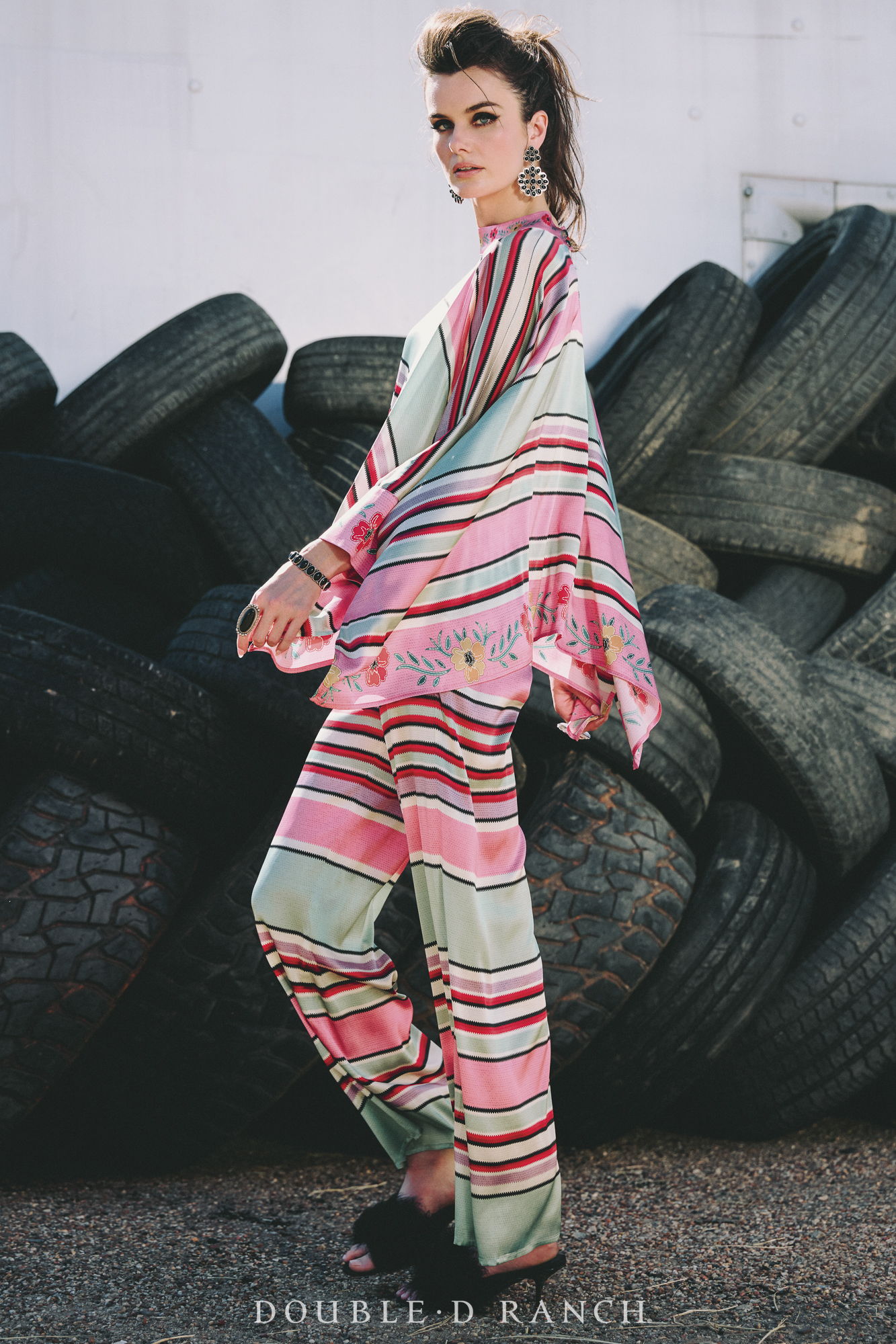 Round Top Serape Poncho and Pants 