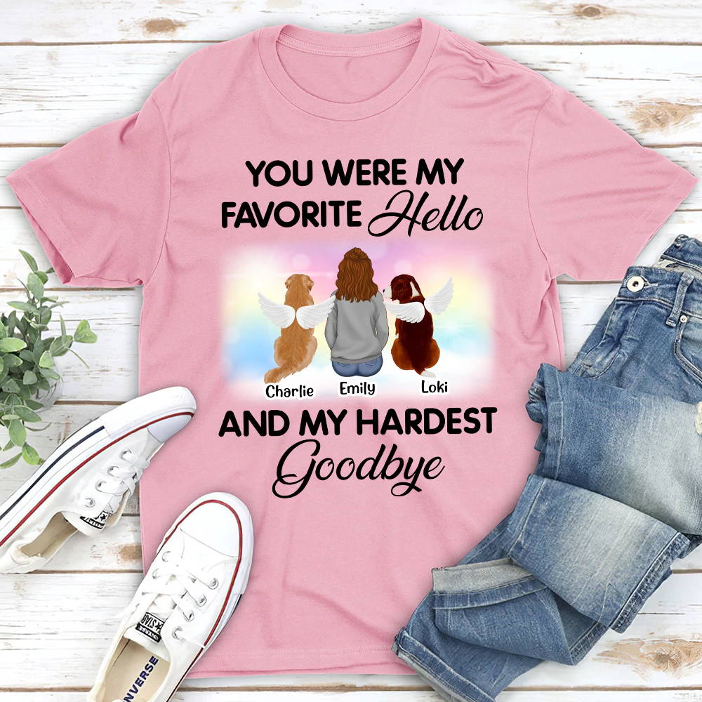 MY FAVORITE HELLO - PERSONALIZED CUSTOM UNISEX T-SHIRT